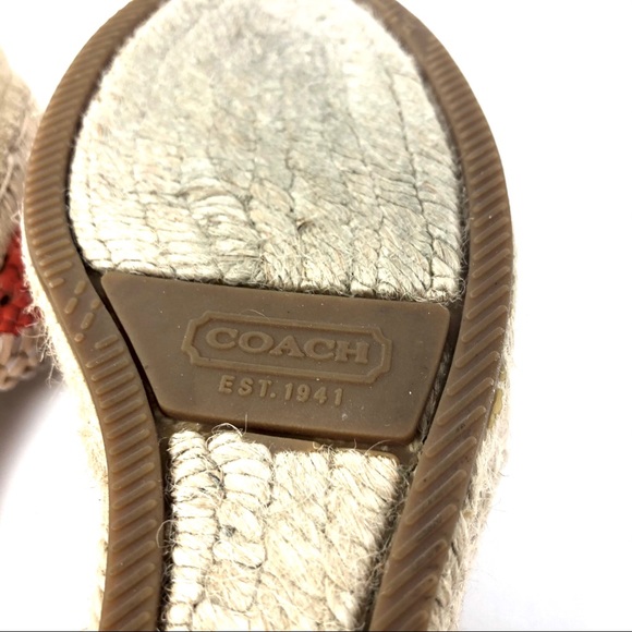 COACH crochet wedge sandals, size 9 - Picture 15 of 16